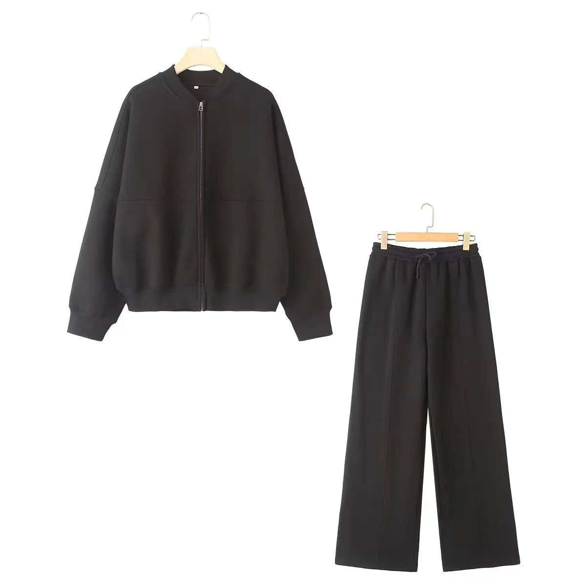 Damski komplet retro ze spodniami typu bomber