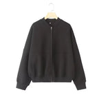 Damski komplet retro ze spodniami typu bomber